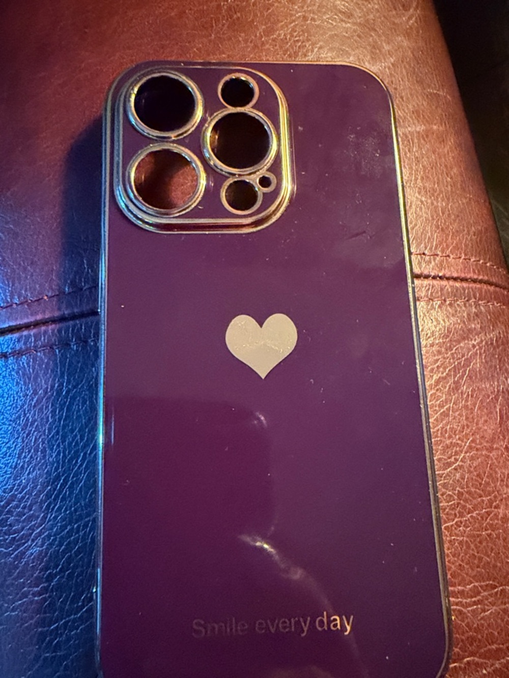 Purple Heart Gloss Phone Case - Unbranded